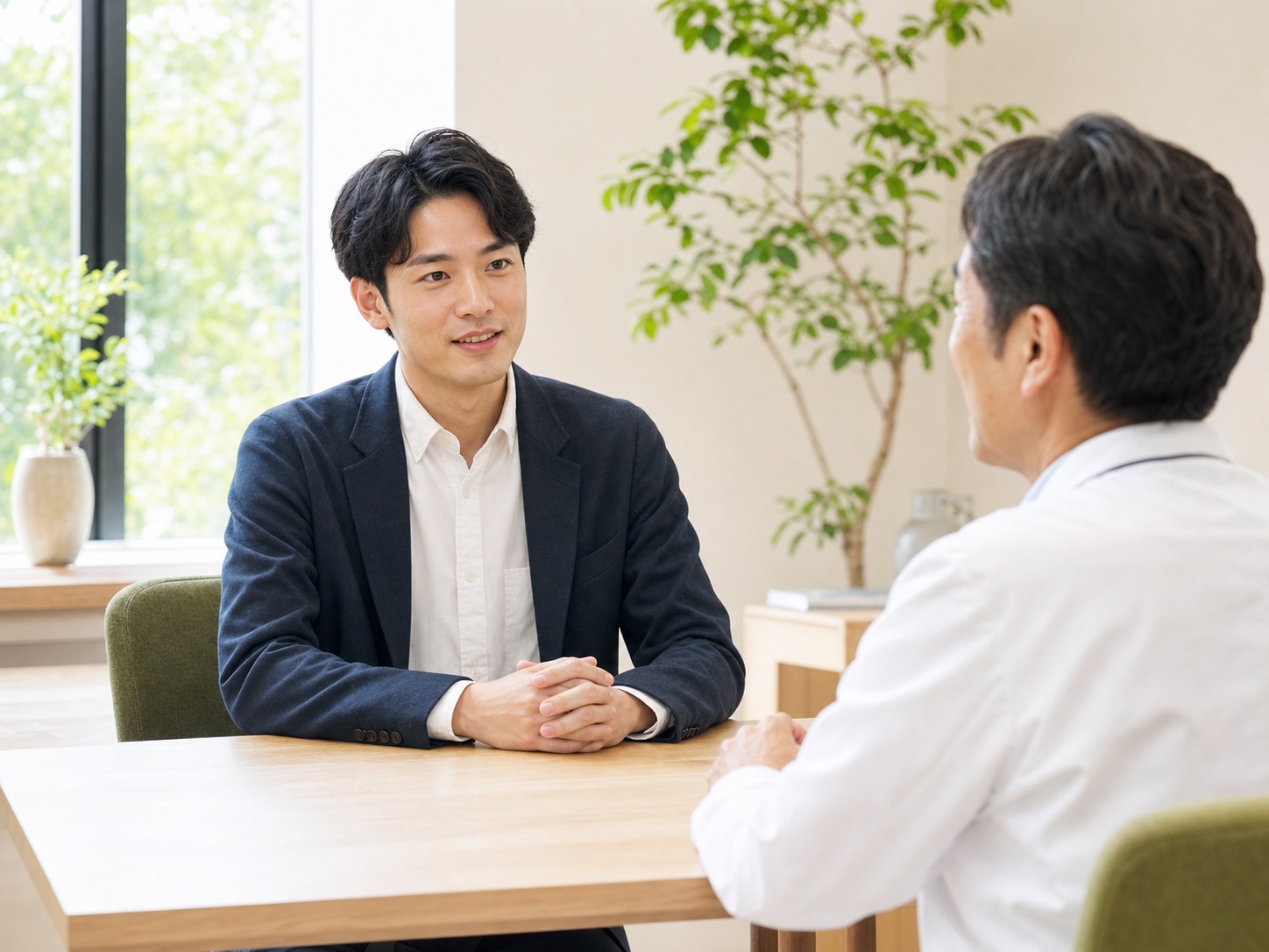 面談を受ける社員