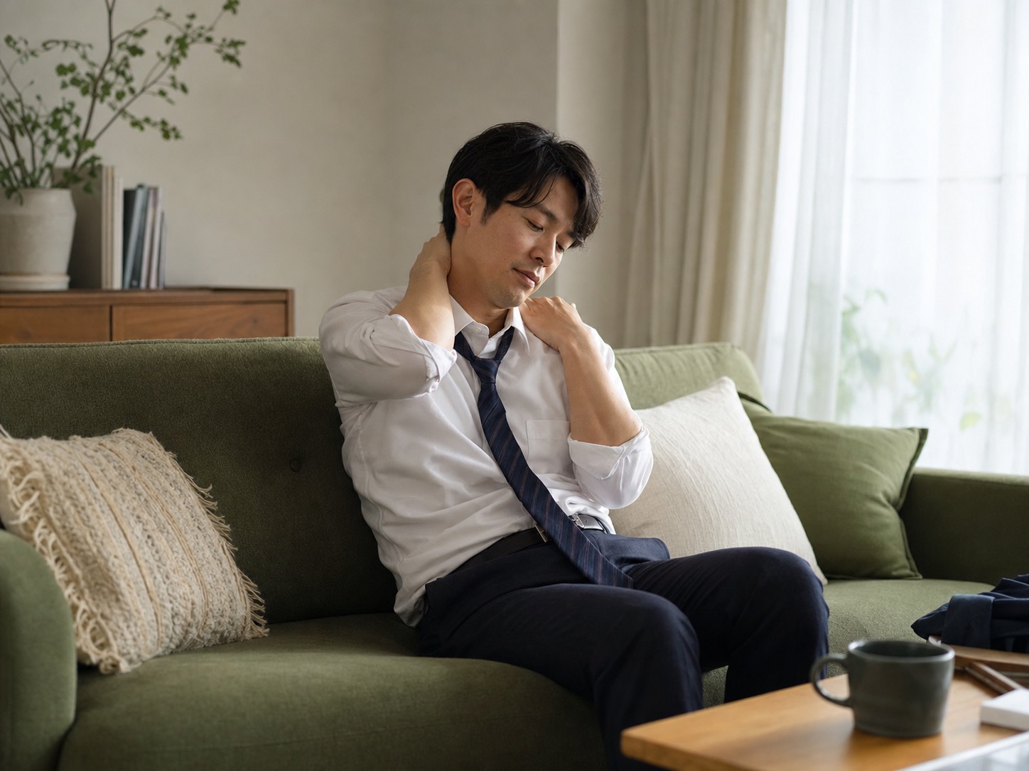疲労感を覚える男性